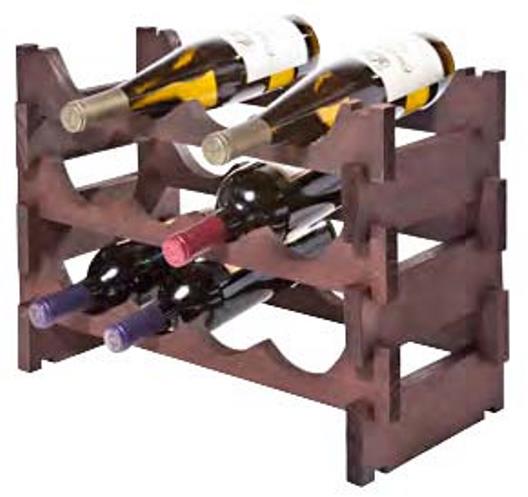 4590DSET Stained - 12 Bottle Wine Rack