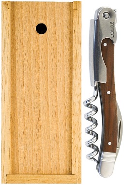 3401SET Laguiole Luxury Corkscrew, Walnut Handle Set w Box