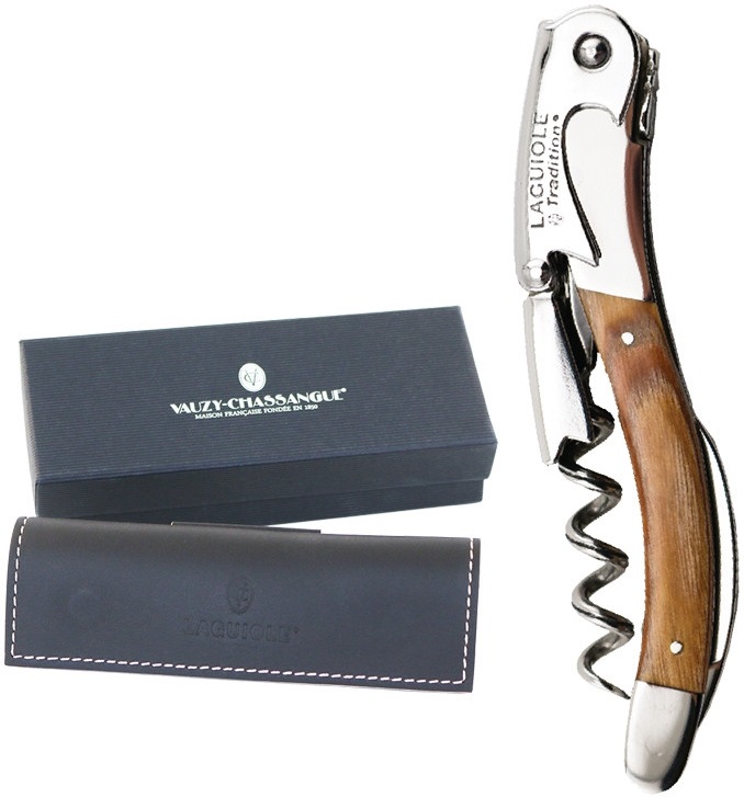 3451 Laguiole Tradition Two-Lever Waiter's Corkscrew, Natural Stamina