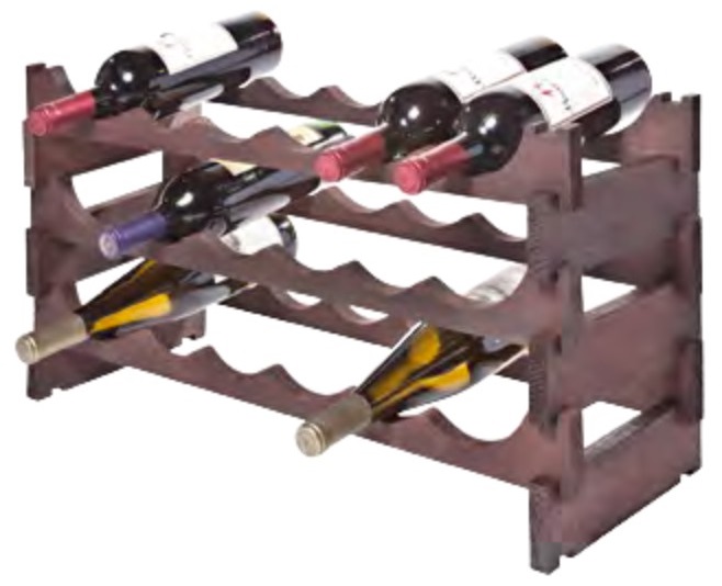 4592DSET Stained - 18 Bottle Wine Rack