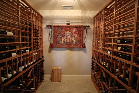 Collector's Eddition Redwood wine racking installed by Design Renovations